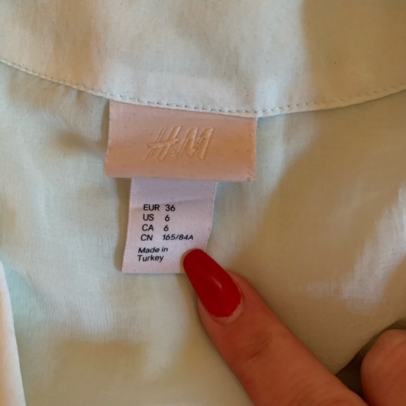 H&M Sheer Mint Blouse - Picture 6 of 7